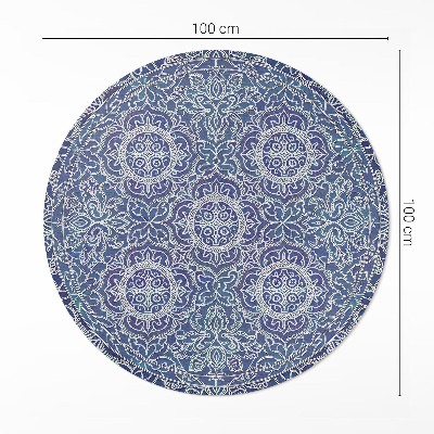 Rond pvc tapijt Rijkelijk versierd geometrisch vintage patroon