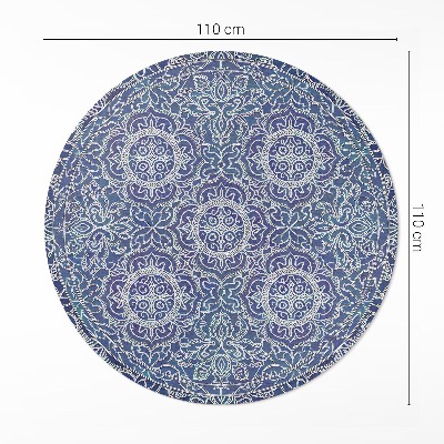 Rond pvc tapijt Rijkelijk versierd geometrisch vintage patroon