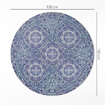 Rond pvc tapijt Rijkelijk versierd geometrisch vintage patroon