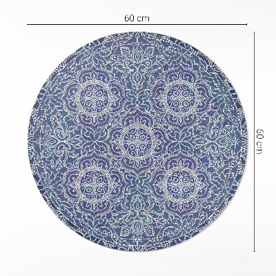 Rond pvc tapijt Rijkelijk versierd geometrisch vintage patroon