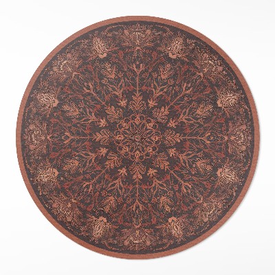 Vinyl vloerkleed rond Decoratief vintage geometrisch patroon