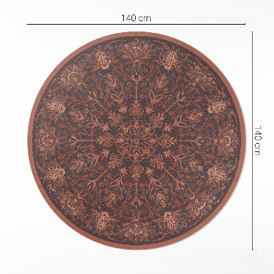 Vinyl vloerkleed rond Decoratief vintage geometrisch patroon