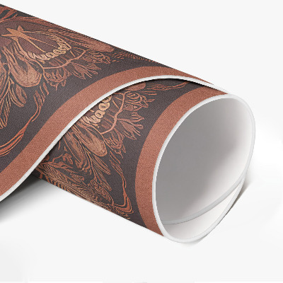 Vinyl vloerkleed rond Decoratief vintage geometrisch patroon