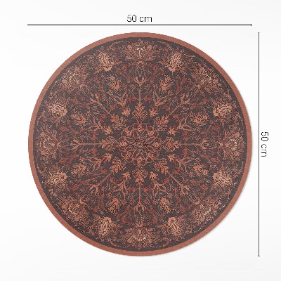 Vinyl vloerkleed rond Decoratief vintage geometrisch patroon