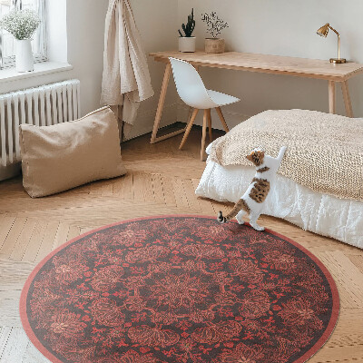 Pvc mat rond Verdikte andala bloemmotieven vintage