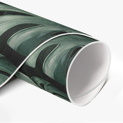 Vinyl vloerkleed rond Tropische monsterabladeren