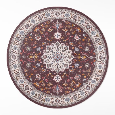 Rond pvc tapijt Decoratief patroon voor thuis in vintage stijl