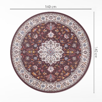 Rond pvc tapijt Decoratief patroon voor thuis in vintage stijl