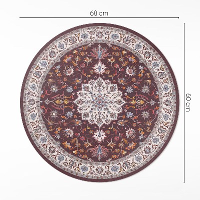 Rond pvc tapijt Decoratief patroon voor thuis in vintage stijl