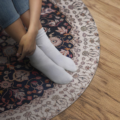 Vinyl vloerkleed rond Vintage sierlijk mandalapatroon in oude stijl