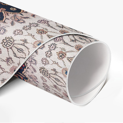 Vinyl vloerkleed rond Vintage sierlijk mandalapatroon in oude stijl