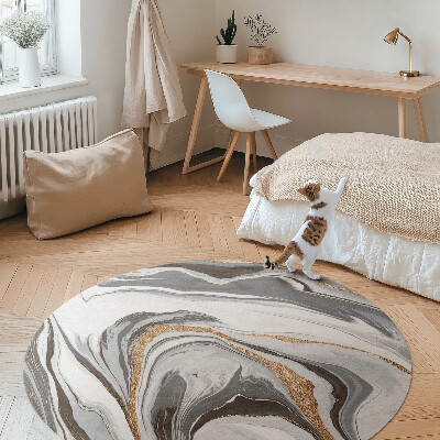 Pvc mat rond Marmeren glamour decoratieve abstractie