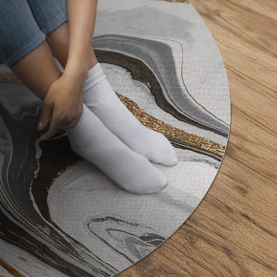 Pvc mat rond Marmeren glamour decoratieve abstractie