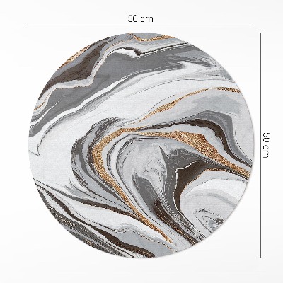 Pvc mat rond Marmeren glamour decoratieve abstractie