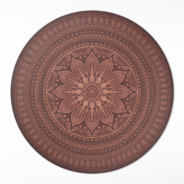 Rond pvc tapijt Oosterse mandala decoratief boho-patroon