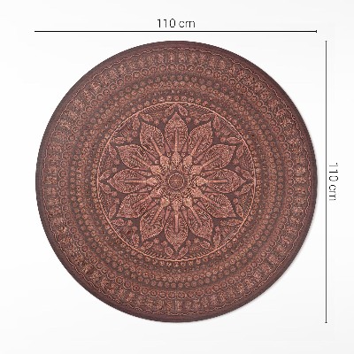 Rond pvc tapijt Oosterse mandala decoratief boho-patroon