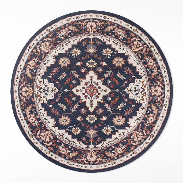 Pvc mat rond Vintage decoratief patroon in Perzische stijl