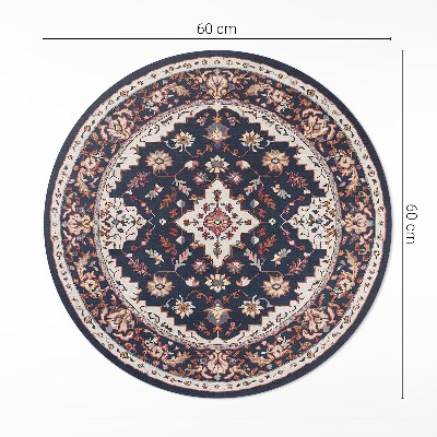 Pvc mat rond Vintage decoratief patroon in Perzische stijl