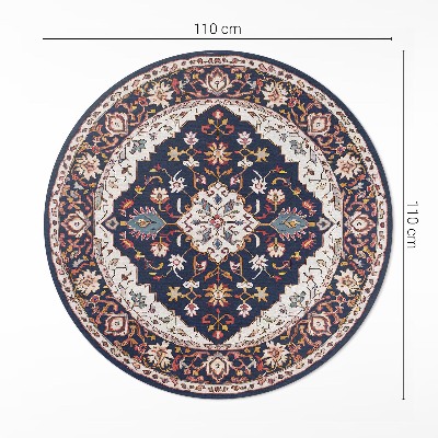 Vinyl vloerkleed rond Elegant vintage Turks decoratief patroon