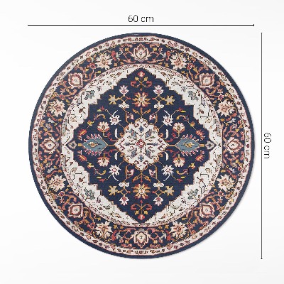 Vinyl vloerkleed rond Elegant vintage Turks decoratief patroon