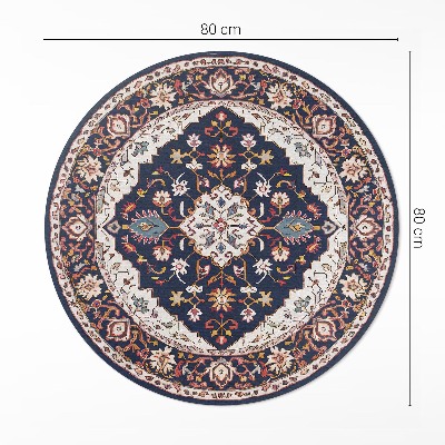Vinyl vloerkleed rond Elegant vintage Turks decoratief patroon