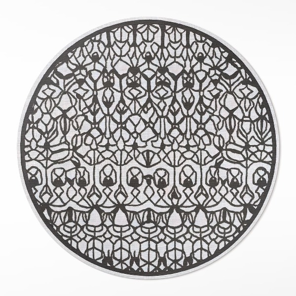 Rond pvc tapijt Abstracte patrooncompositie