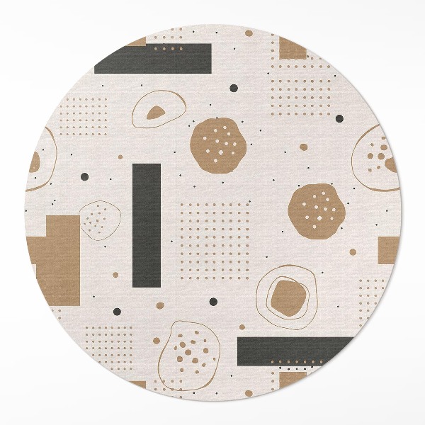 Vinyl vloerkleed rond Abstracte compositie artistiek boho-patroon