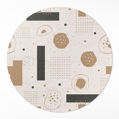Vinyl vloerkleed rond Abstracte compositie artistiek boho-patroon