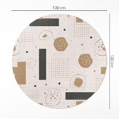 Vinyl vloerkleed rond Abstracte compositie artistiek boho-patroon