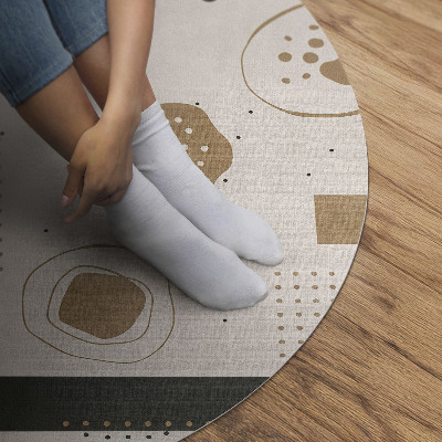 Vinyl vloerkleed rond Abstracte compositie artistiek boho-patroon