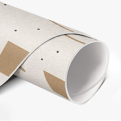 Vinyl vloerkleed rond Abstracte compositie artistiek boho-patroon