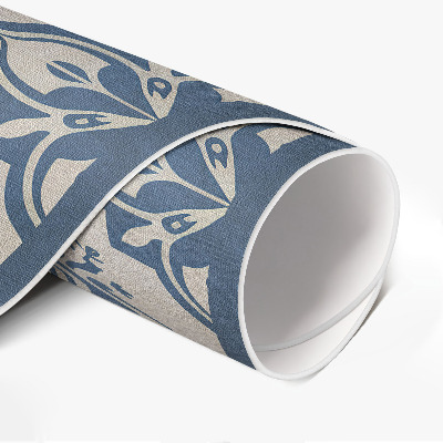 Pvc mat rond Portugese tegels met een delicaat vintage patroon