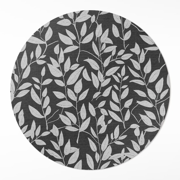 Rond pvc tapijt Delicate lichte takken, contrast, boho