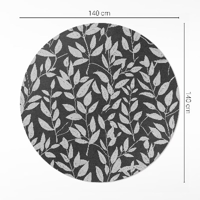 Rond pvc tapijt Delicate lichte takken, contrast, boho