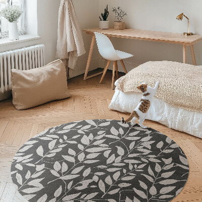 Rond pvc tapijt Delicate lichte takken, contrast, boho