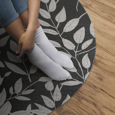 Rond pvc tapijt Delicate lichte takken, contrast, boho