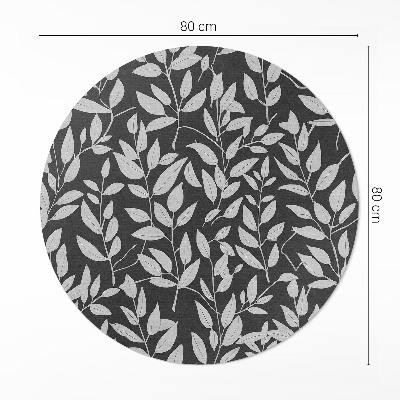 Rond pvc tapijt Delicate lichte takken, contrast, boho