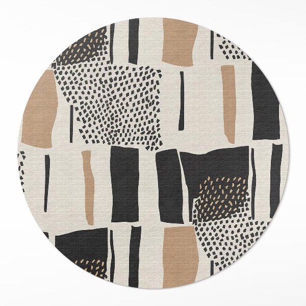 Rond pvc tapijt Artistieke boho-stijl spotcompositie