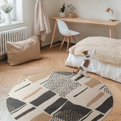 Rond pvc tapijt Artistieke boho-stijl spotcompositie