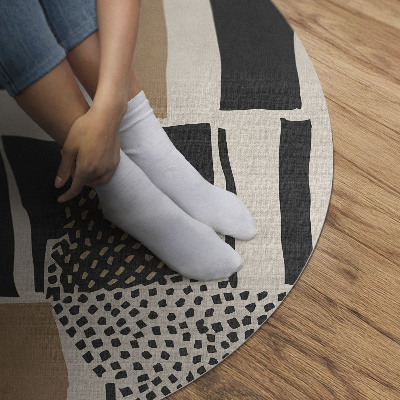 Rond pvc tapijt Artistieke boho-stijl spotcompositie