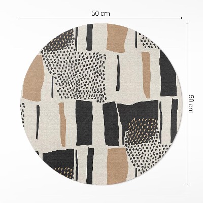 Rond pvc tapijt Artistieke boho-stijl spotcompositie
