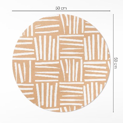 Pvc mat rond Minimalistisch abstract boho-patroon