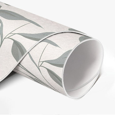 Rond pvc tapijt Subtiele, mooie bloemen en planten in boho-stijl