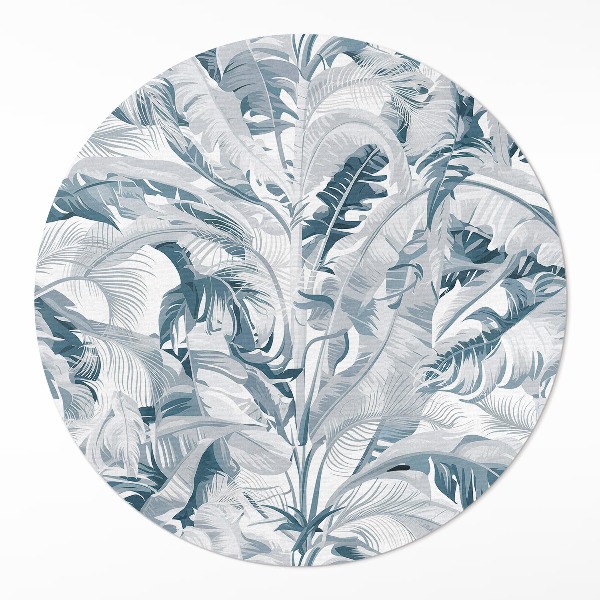 Pvc mat rond Elegante bladeren van glamoureuze blauwe planten