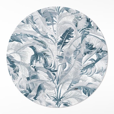 Pvc mat rond Elegante bladeren van glamoureuze blauwe planten