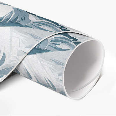 Pvc mat rond Elegante bladeren van glamoureuze blauwe planten