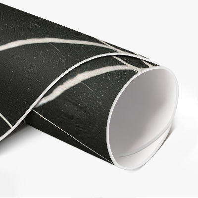 Rond pvc tapijt Donker gebarsten marmer glamour contrast