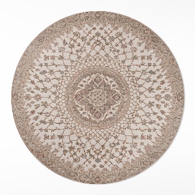 Rond pvc tapijt Vintage mandala-ornament in oude stijl