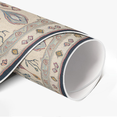 Vinyl vloerkleed rond Perzisch stijlpatroon met vintage vegetatie