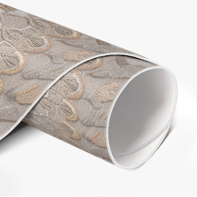 Pvc mat rond Gevlochten mandala, boho ornament wandtapijt